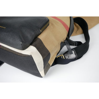 Burberry Mega Check Calfskin Abbeydale Simple Backpack