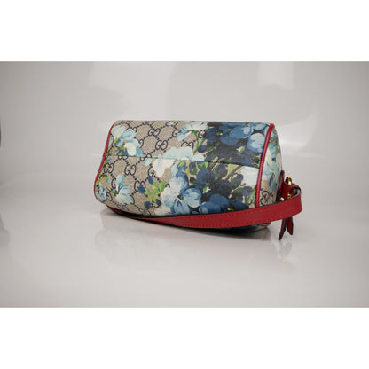 Gucci Supreme Monogram Blue Blooms Mini Boston