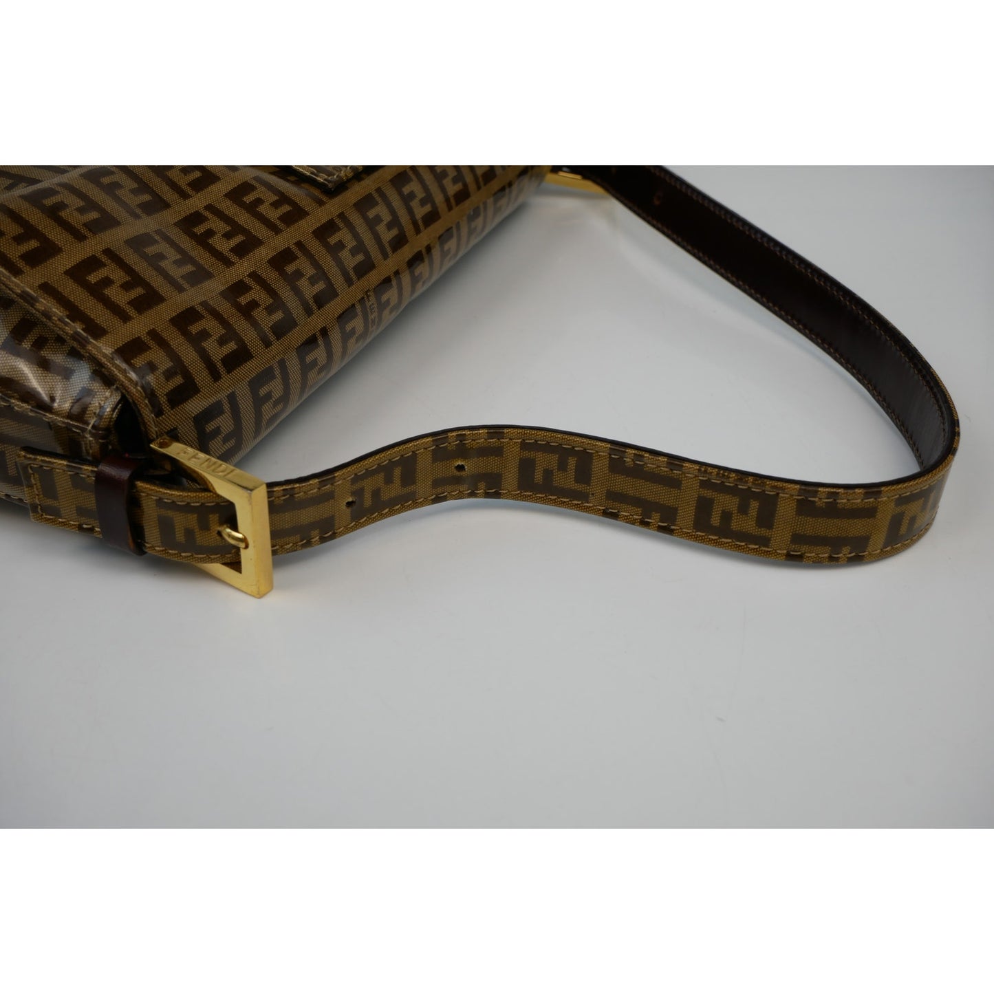 Fendi Zucchino Mamma Baguette Shoulder Bag