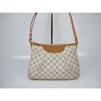 Louis Vuitton Siracusa Beige Damier Azur Canvas Shoulder Bag