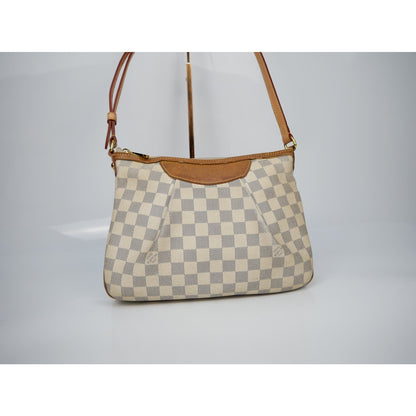 Louis Vuitton Siracusa Beige Damier Azur Canvas Shoulder Bag