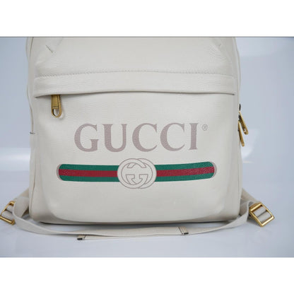 Gucci Cream Leather Backpack Bag