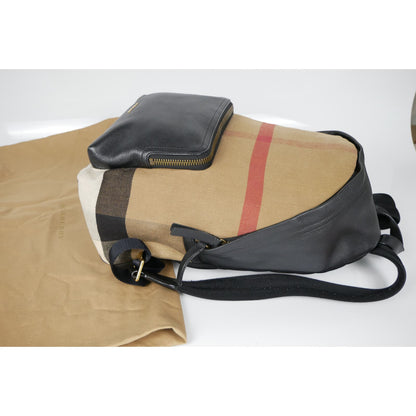 Burberry Mega Check Calfskin Abbeydale Simple Backpack