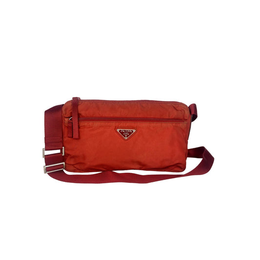 Prada Red Nylon Crossbody Shoulder Bag