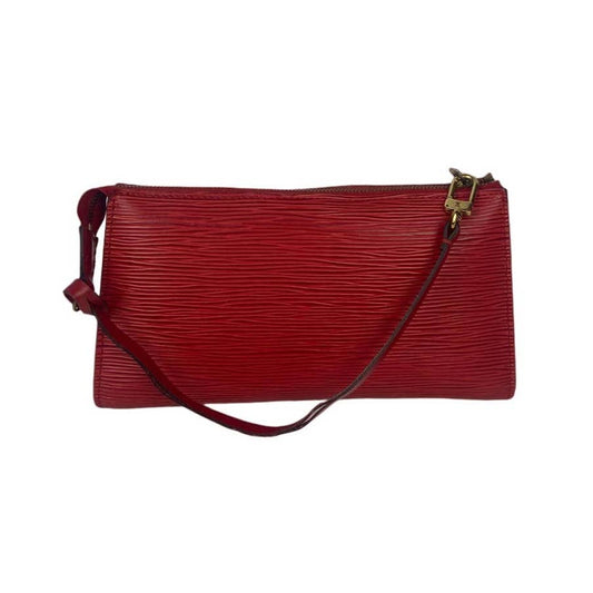 Louis Vuitton Castilian Red Epi Leather Pochette Handbag