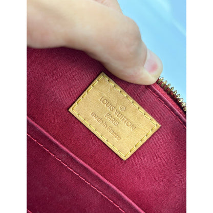 Louis Vuitton Red Alma BB Vernis Bag