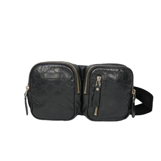 Gucci Calfskin Monogram Waist Crossbody Belt Bum Bag