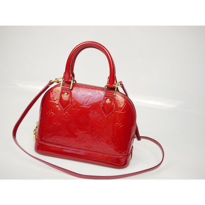 Louis Vuitton Red Alma BB Vernis Bag