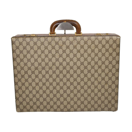 Gucci Brown Monogram GG Canvas Briefcase
