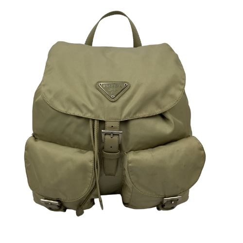 Prada Light Tan Saffiano Nylon Backpack Bag