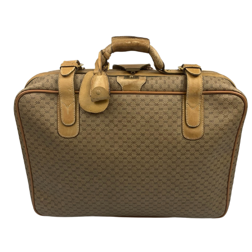 Gucci Beige Briefcase Travel Monogram Bag
