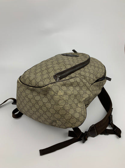 Gucci Monogram GG Leather Beige Backpack