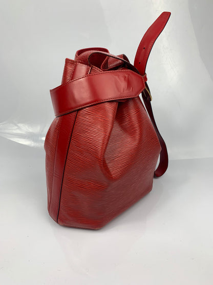 Louis Vuitton Red Epi Sac Depaule Bag