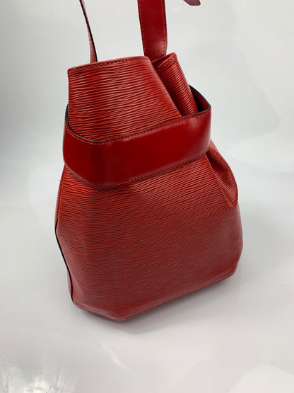 Louis Vuitton Red Epi Sac Depaule Bag