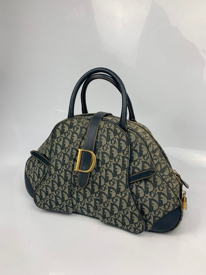 Christian Dior Navy Trotter Boston Bag