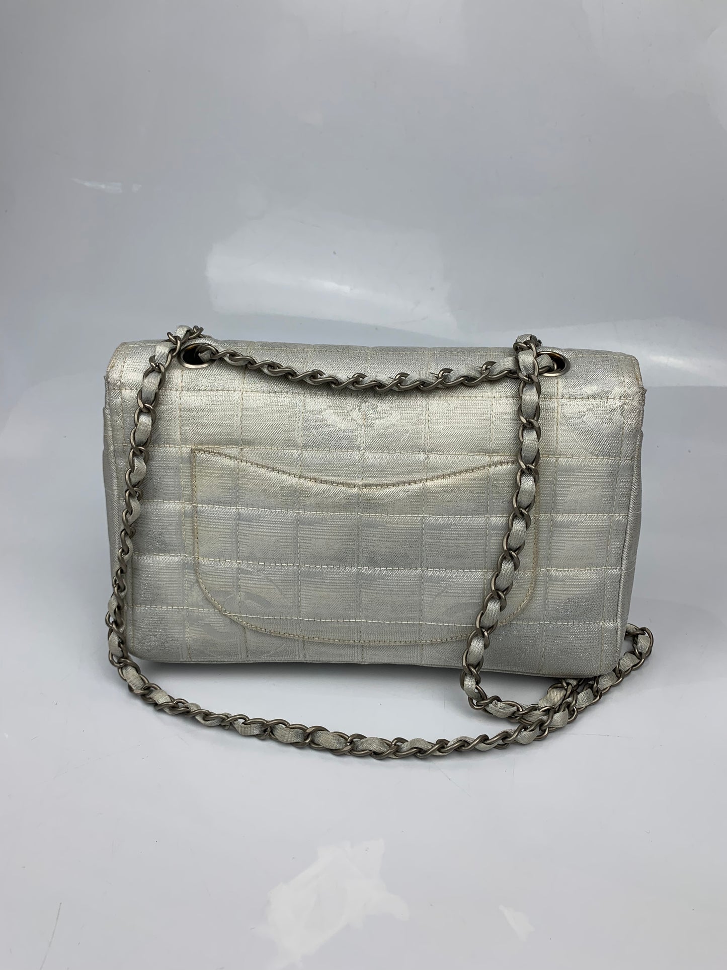 Chanel Silver Shine Flap Bag