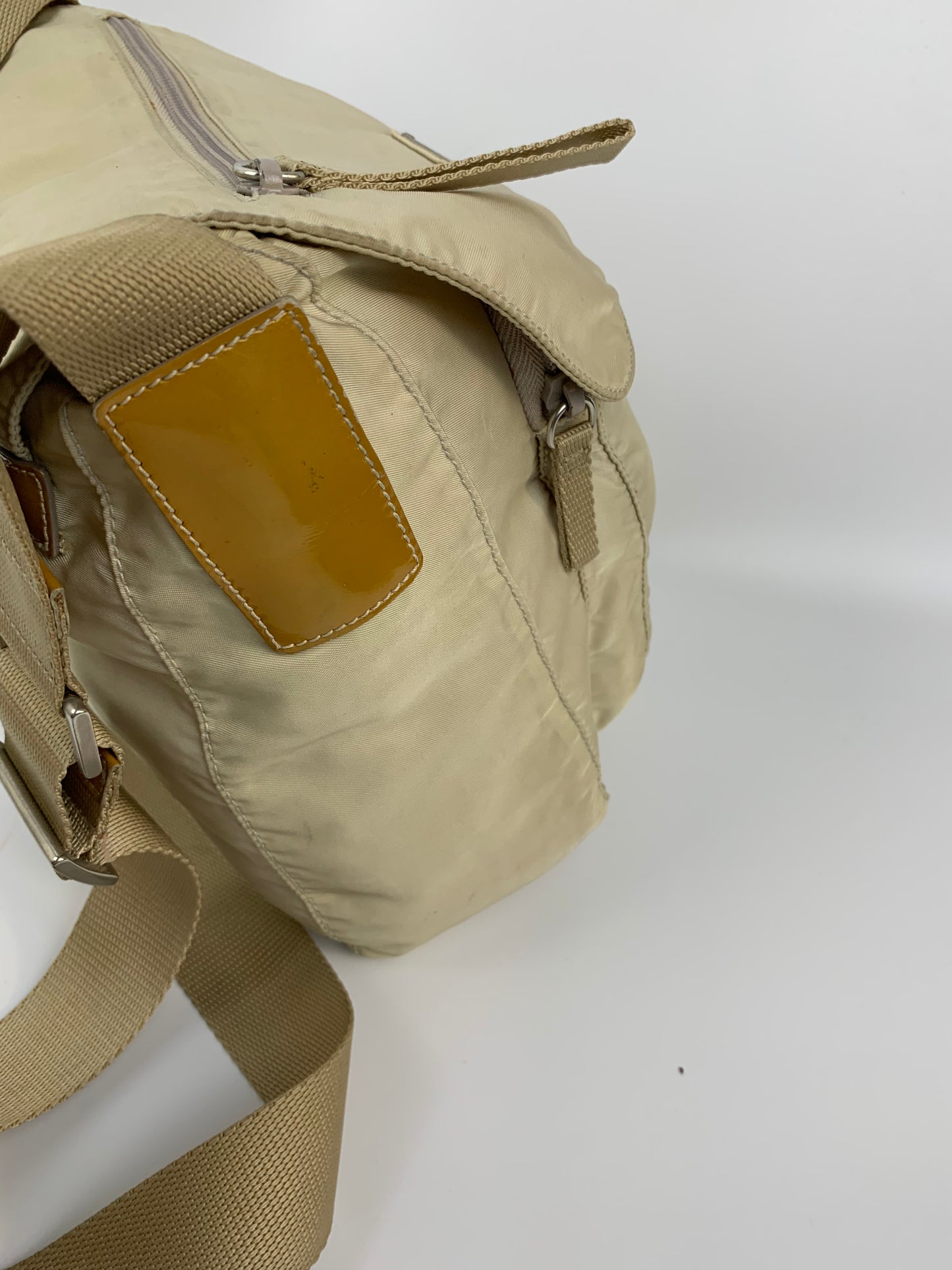 Prada White Saffiano Crossbody Shoulder Bag