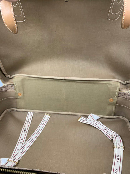 Gucci Monogram Large Leather Suitcase Bag