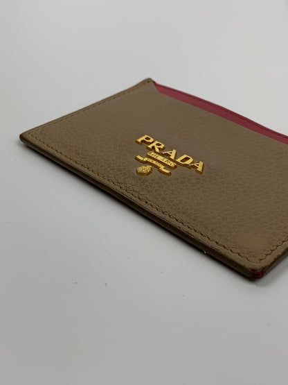 Prada Leather Golden Cardholder
