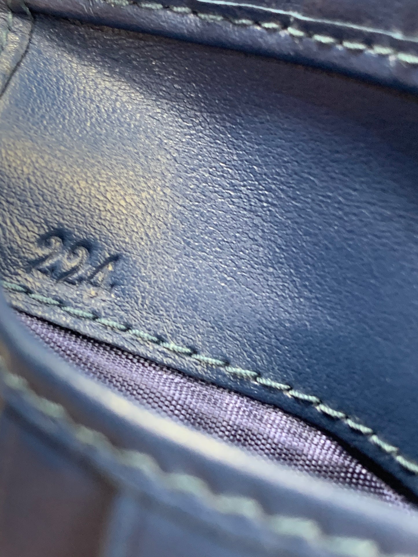 Prada Navy Blue Bifold Calfskin Leather Wallet