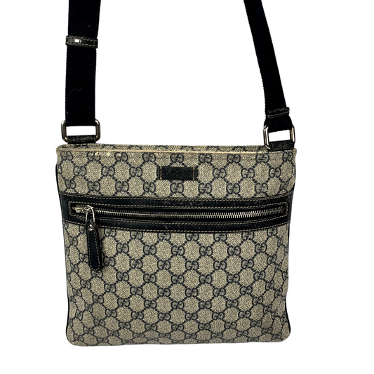 Gucci Monogram Canvas Crossbody Shoulder Bag