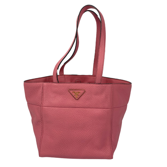 Prada Flame Pink Leather Diano Shoulder Bag