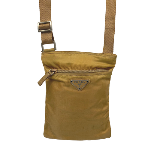 Prada Yellow Saffiano Crossbody Side Bag