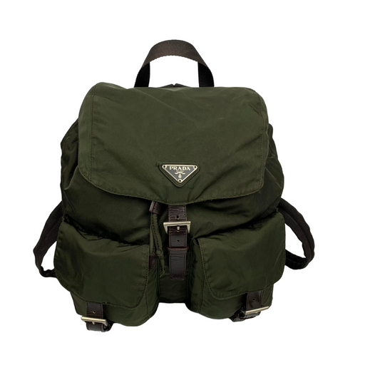 Prada Jungle Green Backpack Bag
