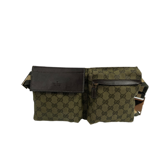 Gucci Monogram Khaki Hazel Belt Bag