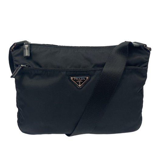 Prada Black Saffiano Classic Shoulder Bag
