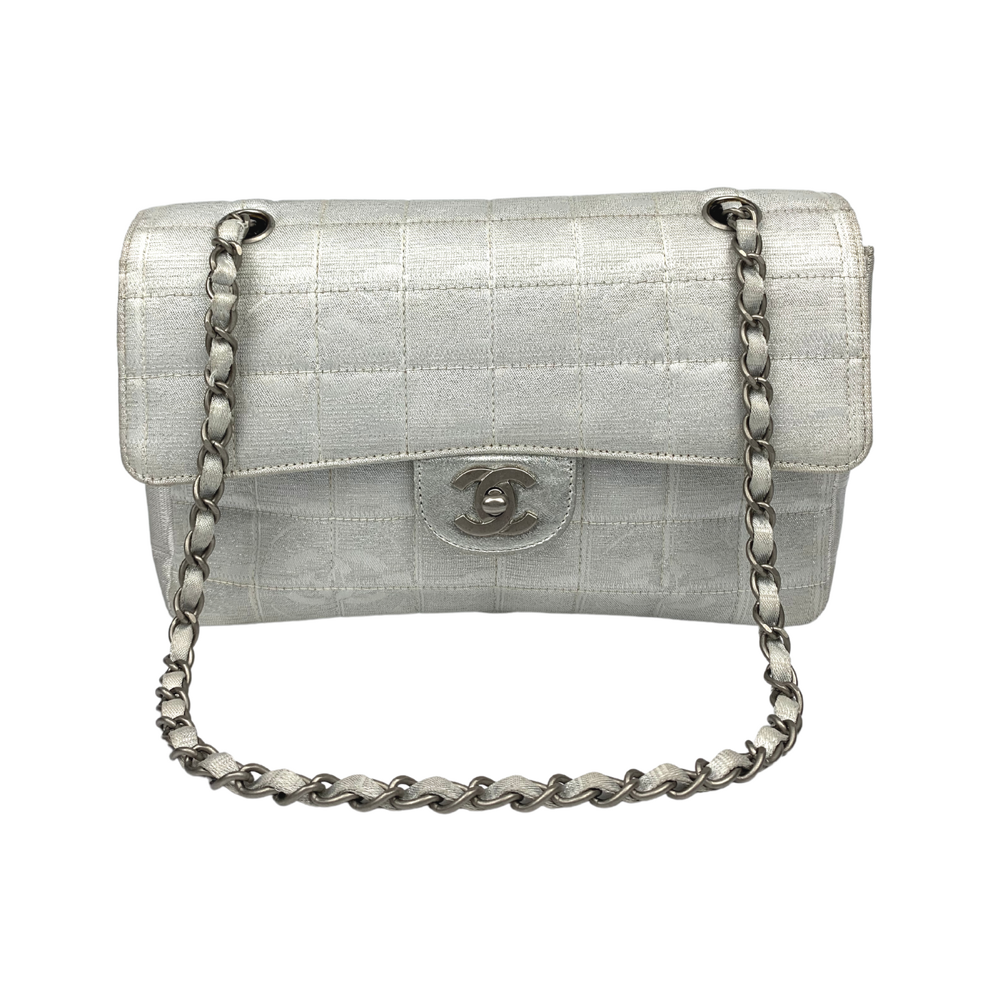 Chanel Silver Shine Flap Bag